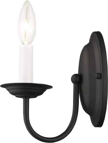 Miniatura 4 de Livex Lighting 4151-04 Home Basics Aplique de Pared Negro de 1 Luz