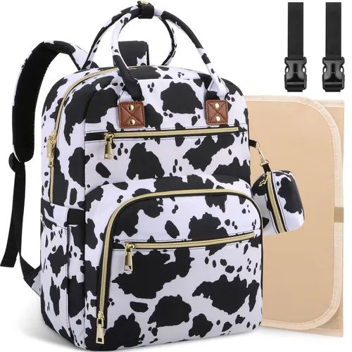 Miniatura 9 de Tenot Mochila para pañales de bebé, bolsas de pañales de viaje para niñas y niños, bolsa de bebé de gran capacidad, mochila para mujeres