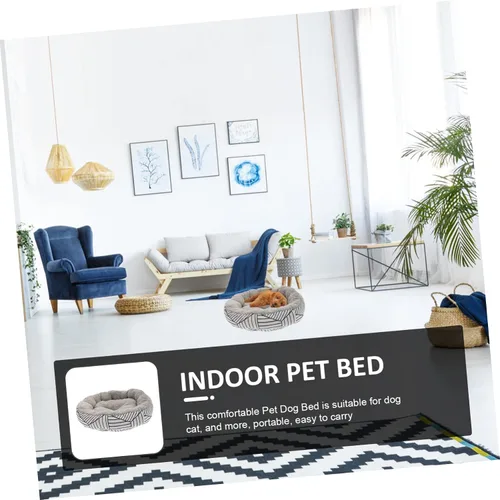 Miniatura 5 de ORFOFE Cama compacta de forro polar de cordero para mascotas, tapete para dormir para gatos y perros, cálido y ligero, portátil, cojín