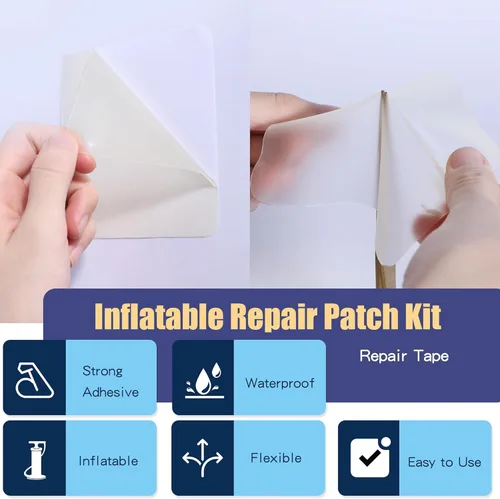 Miniatura 3 de Breliter Kit de Reparación de Parches Inflables - Cinta de Reparación de Piscina TPU Impermeable, Parche de Reparación Resistente para Colchón