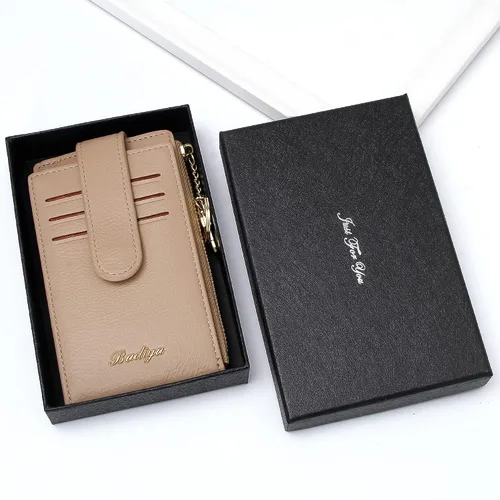 Miniatura 7 de Badiya Tarjetero para mujeres con RFID, carteras delgadas, plegables, tarjetero multifuncional, monedero