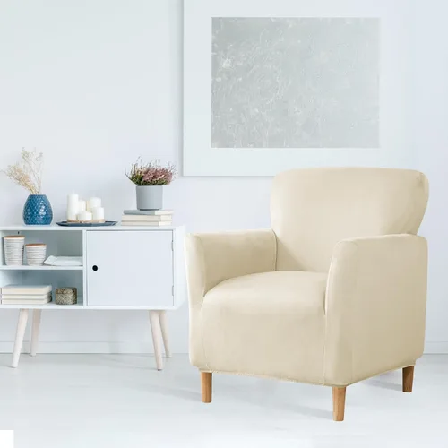 Miniatura 2 de MIFXIN Funda elástica para sillón de banquete, de terciopelo, 1 pieza, de elastano, elástico, protector de muebles, para sofá de 1 plaza con brazos