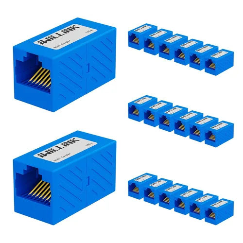 Miniatura 17 de iwillink Conector Ethernet RJ45, conector hembra a hembra RJ45 para cable Ethernet Cat7 Cat6 Cat5e Cat5, adaptador extensor, paquete de 5, negro
