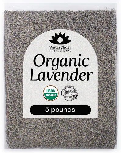 Flores secas de lavanda orgánicas (caja de 5 libras), capullos de lavanda a granel