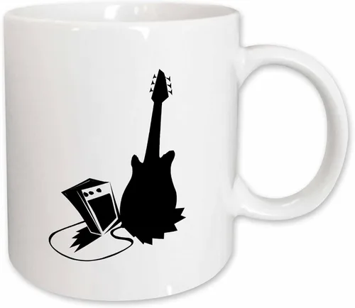 Miniatura 11 de 3dRose Guitar Amp - Taza estilizada de dos tonos, 11 onzas
