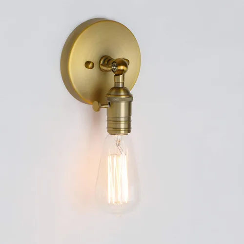 Miniatura 8 de Permo Vintage lámpara estilo candelabro de metal industrial para montar en pared, 60.00watts Antiguo