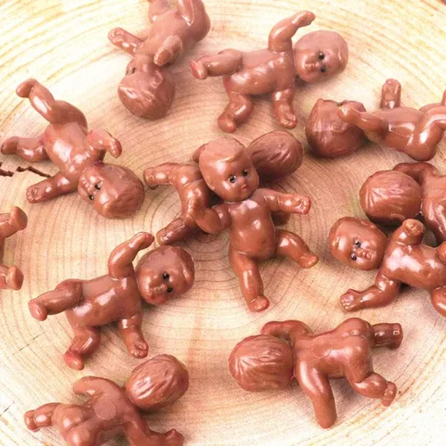 Miniatura 4 de 36 mini bebés de plástico de 1.2 pulgadas para baby shower, juego de cubitos de hielo, decoración de fiesta, pastel de rey, bebé de plástico (latín)