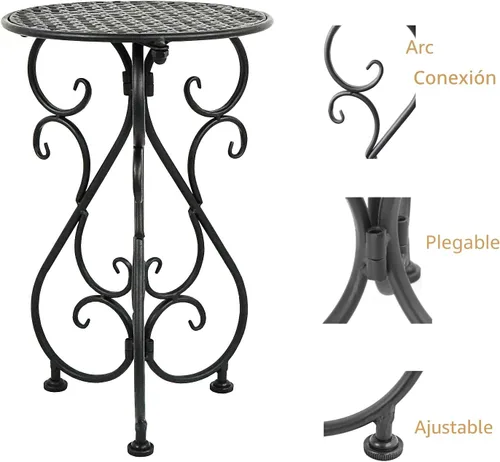 Miniatura 5 de NAKUPE Soporte de metal para plantas, soporte resistente para macetas de 17 pulgadas de alto, soporte individual para interior, exterior, jardín