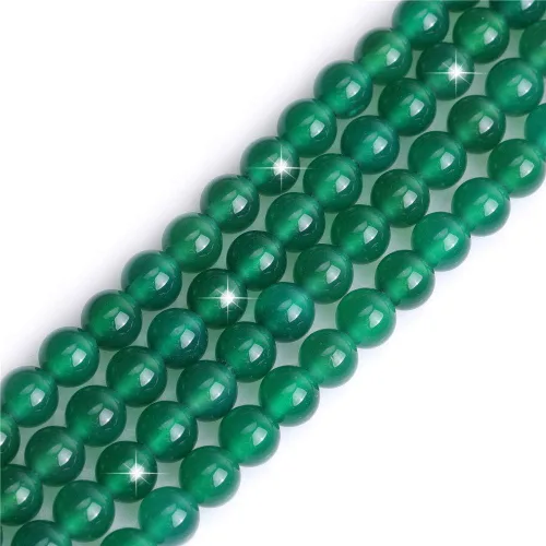 Miniatura 160 de GEM-Inside - Cuentas redondas de ágata de ónix azul claro natural de 0.394 pulgadas (0.394 in) con agujero grande para hacer joyas, suministros