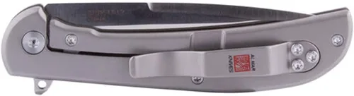 Miniatura 4 de Al Mar Cuchillos Ultralight Hawk Cuchillo plegable con mango de titanio de 2.75 pulgadas, titanio