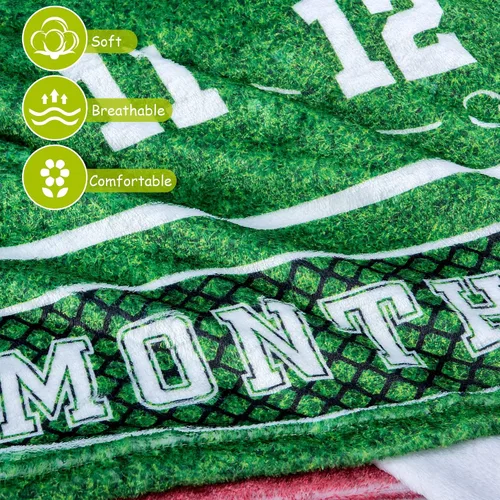Miniatura 7 de SUKOON Manta de Hitos Mensuales para Bebé Niño/Niña Tema de Baloncesto Incluye Marco y Babero Grande 47"x40" Manta de Meses Personalizada
