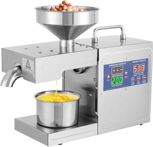 Máquina de prensa de aceite, máquina de aceite de prensa fría y caliente de 820 W, expulsor de aceite orgánico, extractor de prensa de aceite