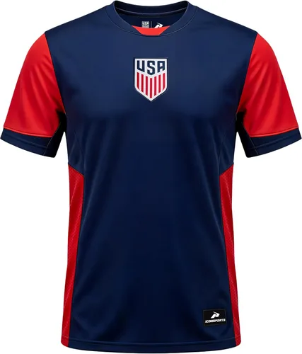 Miniatura 4 de Icon Sports Camiseta oficial del Día del Juego de la Federación de Fútbol de Estados Unidos, unisex para adultos Legend Navy