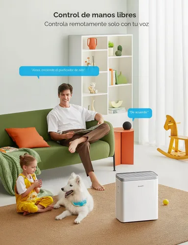 Miniatura 3 de GoveeLife Purificador de aire inteligente para el hogar, habitaciones grandes, cubre hasta 1046 pies cuadrados, monitor PM2.5, modo de sueño, filtro