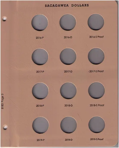 Miniatura 16 de Dansco Álbum Presidencial de Moneda del Dólar con Pruebas 2007-2011 Volumen 1#8184 con funda