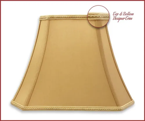 Miniatura 2 de Royal Designs - Pantalla rectangular con esquinas cortadas, diseño de campana, oro antiguo, (4.5 x 5.5) x 7.5 x 10 x 8 pulgadas