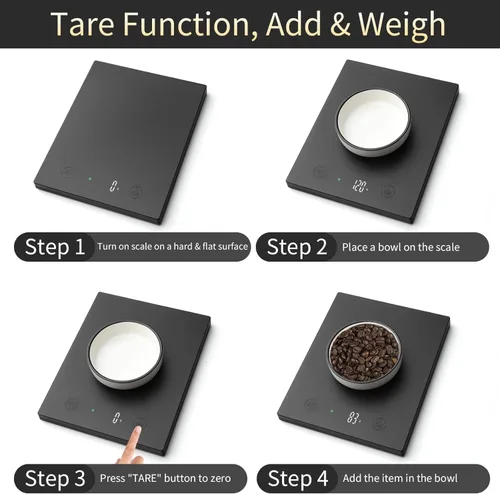 Miniatura 5 de Homebuds Báscula de alimentos de 22 libras/22.0 lbs, precisión de 0.1 oz/1 g por nuestra fábrica de básculas profesionales desde 2001, básculas