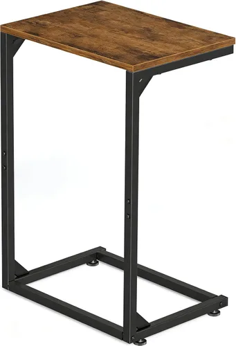 Miniatura 11 de Simple Trending - Mesa auxiliar en forma de C, mesa lateral para sofá, pequeña mesa de sofá con bandeja para TV y marco de metal para sala de estar