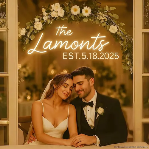 Miniatura 9 de Cartel de servicio de botella de boda de 20 pulgadas, accesorios de entrada de boda personalizados, letrero LED de marquesina para recepción