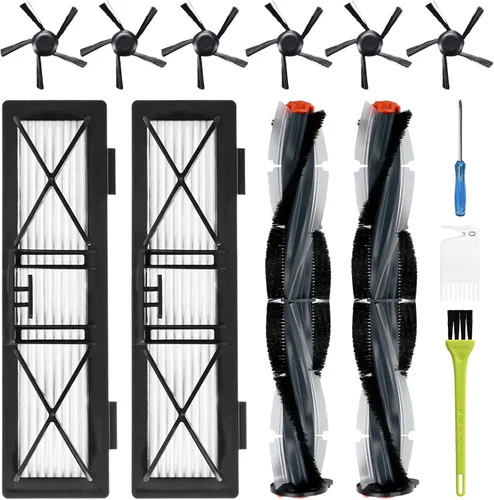 Piezas de repuesto para Neato Botvac Serie D D3 D4 D5 D6 D7 D75 D80 D85 Kit de accesorios para aspiradora robot incluye 2 cepillos principales, 2