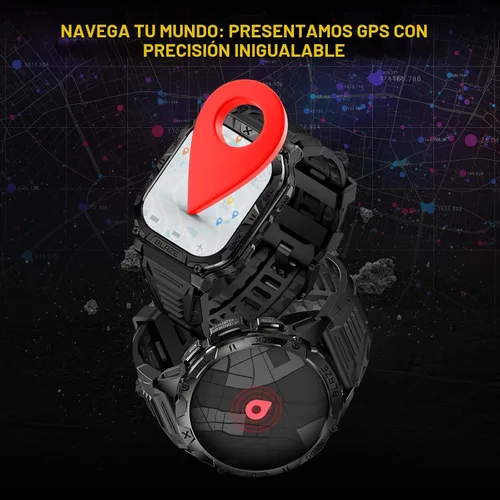 Miniatura 6 de Reloj inteligente CARBINOX Blaze con GPS – Rastreadores de fitness resistentes, impermeable IP69K, más de 170 modos deportivos, vidrio Gorilla