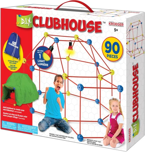 Kit de construcción de fortalezas para niños | 90 piezas de juguete educativo de aprendizaje y juguete creativo de fuerte para 5 años en adelante,