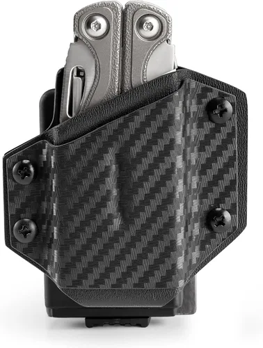 Miniatura 13 de TACTICAL GEEK TX1 - Funda multiherramienta EDC, funda ajustable con clip trasero para cinturón, multiherramienta no incluida (negro)
