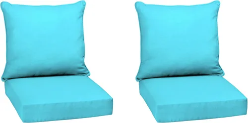 Miniatura 127 de Arden Outdoor Deep Seat Cushion Set, 24 x 24 pulgadas, Cojín para patio resistente al clima, a la lluvia y a la decoloración para silla, sofá y sofá