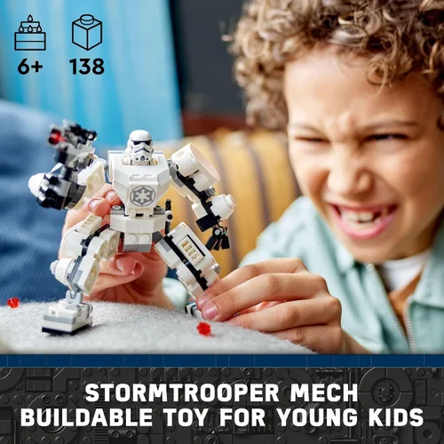Miniatura 2 de LEGO Star Wars Stormtrooper Mech 75370 Star Wars coleccionable para niños, esta figura de acción de Star Wars para construir cuenta con una cabina
