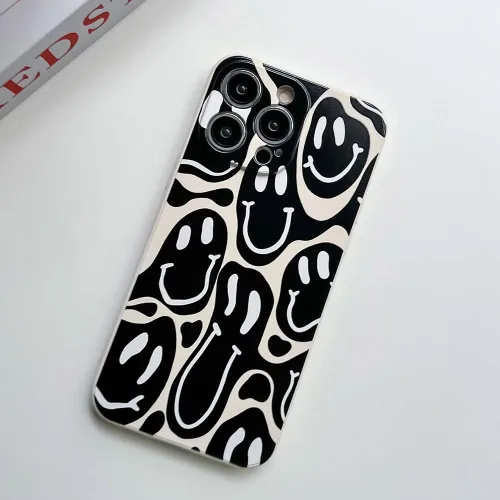 Miniatura 6 de Bonita funda para teléfono compatible con iPhone 13 Pro Max, fundas de silicona líquida, diseño femenino de caricaturas, goma de gel suave de negro