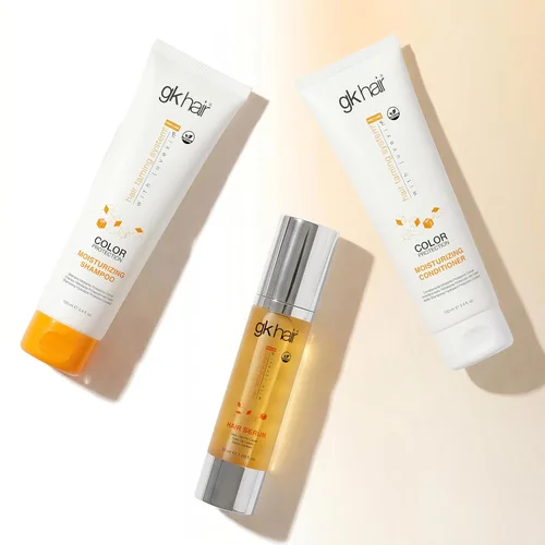 Miniatura 8 de GK HAIR Juego de champú y acondicionador de tamaño de viaje - Champú y acondicionador para cabello rizado para protección del color - Hecho con aloe
