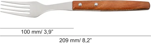 Miniatura 2 de Arcos Cuchillos de mesa de acero inoxidable, uso diario, hoja de 7.874 in, mango de madera comprimida, serie C, diseño duradero y elegante