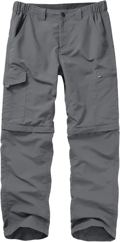 Pantalones de senderismo para hombre, convertibles, ligeros, de secado rápido, para pesca, safari, campamento, viajes, para niño explorador