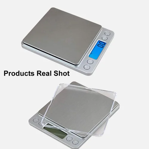 Miniatura 8 de Báscula digital de cocina, báscula de cocina multifunción de acero inoxidable de alta precisión, pantalla LCD retroiluminada, pequeña báscula