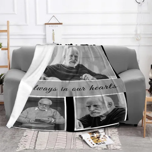 Miniatura 3 de Manta conmemorativa personalizada con imágenes, in Loving Memory, manta personalizada con fotos, regalo de condolencias, regalo de recuerdo, regalos