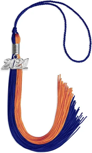 Miniatura 284 de Endea Graduation Borla de doble color con gota de fecha plateada (negro/oro antiguo, 2025)