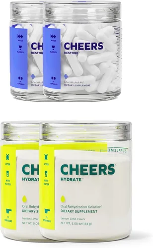 Miniatura 10 de Cheers Classic Combo Restaurar e hidratar Siéntase bien y rehidrate después de beber Suplemento de dihidromicetina (DHM) y solución