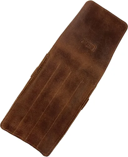 Miniatura 5 de Portalápices, estuche para lápices, soporte de estilo minimalista, almacenamiento clásico, cuero de grano completo, hecho a mano, marrón bourbon