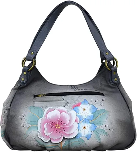 Miniatura 3 de Anna by Anuschka Bolso Hobo fruncido para mujer piel auténtica