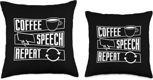Miniatura 3 de Mental Health Designs for Coffee Drinker Coffee Speech Repeat Anxiety Awareness Care Mental Health Throw Pillow, 16x16, Multicolor