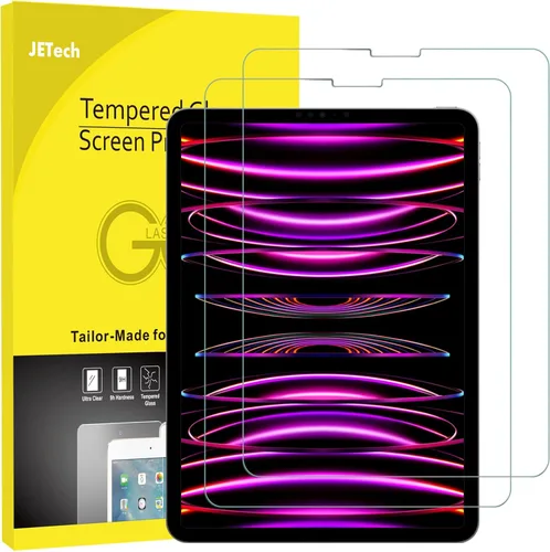 JETech Protector de pantalla para iPad Pro de 11 pulgadas (modelo 2022/2021/2020/2018), iPad Air 5/4 2022/2020 de 10.9 pulgadas, compatible con Face