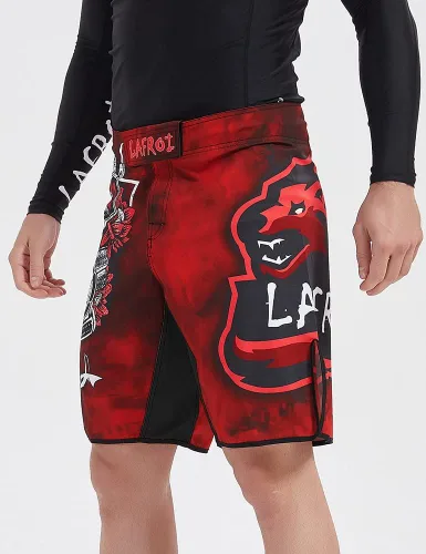 Miniatura 3 de LAFROI QJK01 - Pantalones cortos de boxeo para hombre con cordón y bolsillo