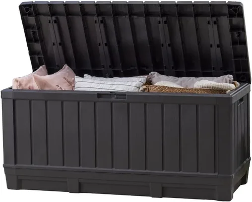 Miniatura 11 de Keter Kentwood - Caja de resina de 92 galones, organización y almacenamiento para muebles de patio, cojines de exterior, almohadas, herramientas