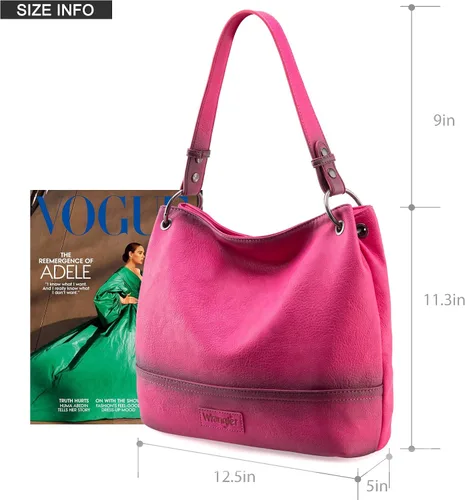 Miniatura 96 de Wrangler Hobo - Bolsas para mujer de cuero vegano con asa superior, bolsos de hombro y bolsos