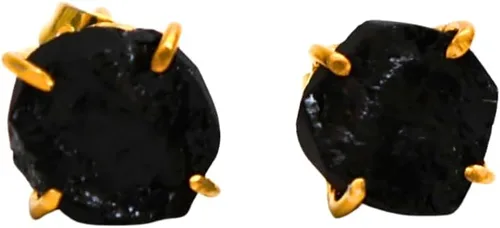 Miniatura 9 de Gempires Natural Raw Prong Setting Stud Earrings, 8-10 mm Crystals Earring, Handmade Jewelry, Gift for Her