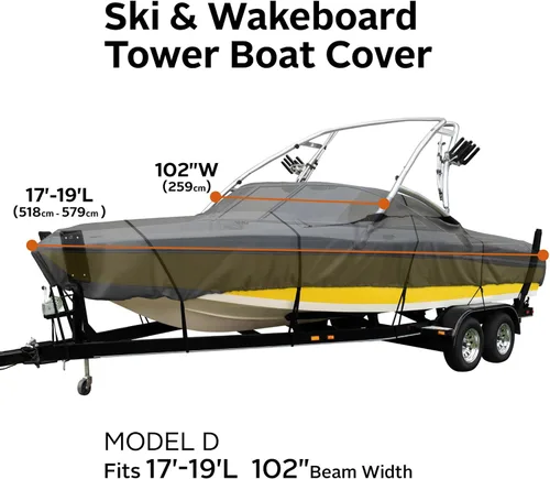 Miniatura 2 de Classic Accessories StormPro - Cubierta de barco para torre de esquí y wakeboard de alta resistencia