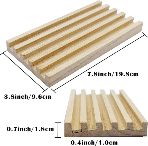 Miniatura 3 de Yuanhe Domino - Juego de 4 soportes de madera para azulejos mexicanos de tren rummy