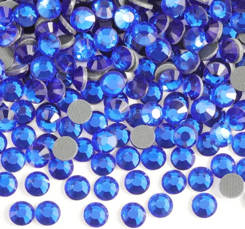 6000 diamantes de imitación termoadhesivos a granel, diamantes de imitación azules para ropa de manualidades, cristales termoadhesivos para Zafiro