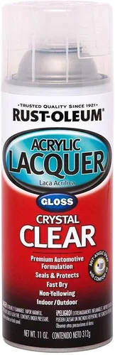 Pulverizador de laca acrílica automotriz 253366 de Rust-Oleum, de 11 onzas, brillo claro Brillo Transparente