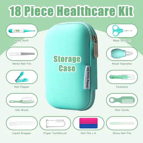 Miniatura 2 de Qunlions life Kit de aseo para bebés para niños y niñas, seguridad para recién nacidos, juego de aseo esencial para guardería, regalo para padres